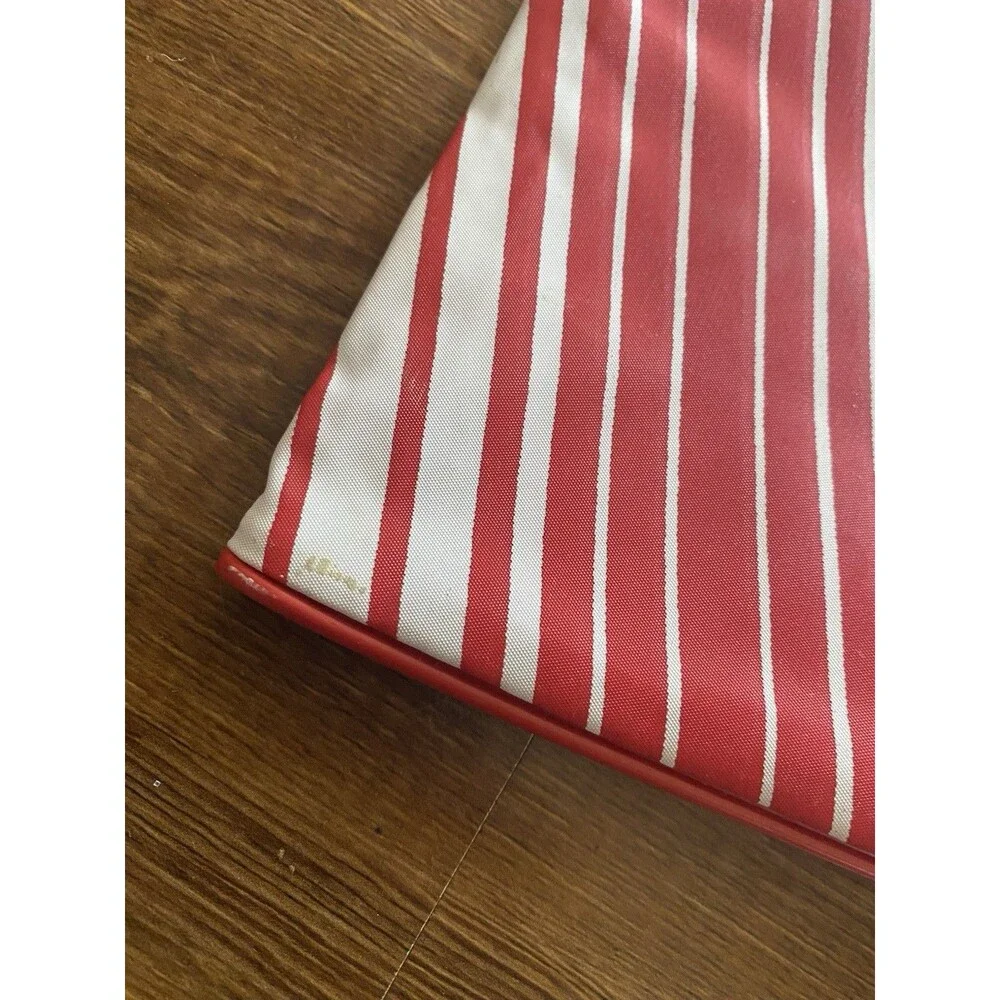 Vintage Globus Travel Organizer Red & White Vinyl 80s Airline Souvenir With Mult